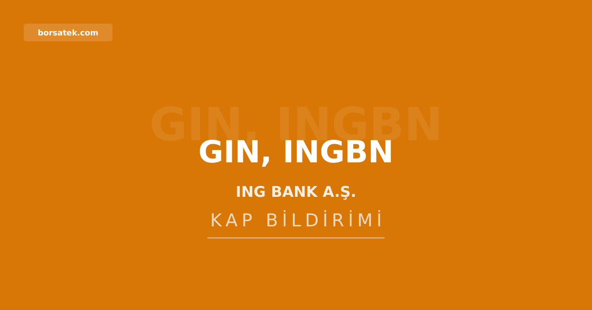 ING Bank yönetim kurulu üyelerini açıkladı Borsatek
